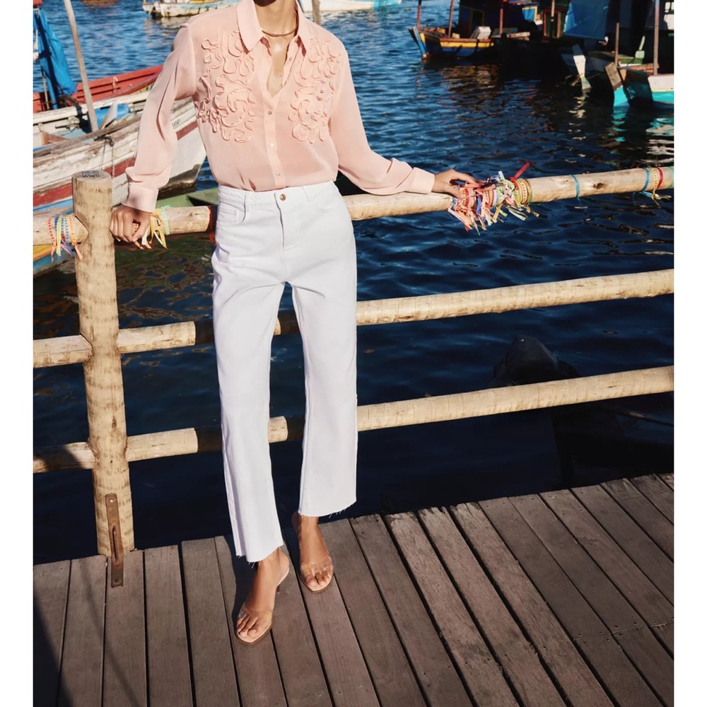 White jeans from Zara